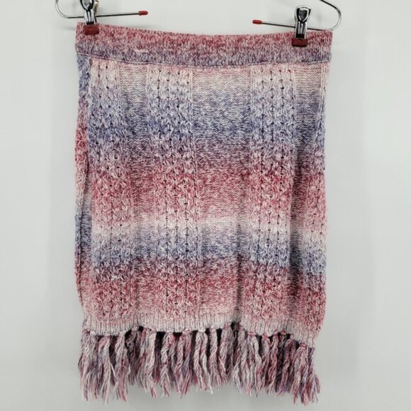 Scotch  Soda Space-Dyed Knitted Skirt  Multicolor Knit Fringe Skirt Size Small - Picture 3 of 11